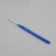 Knitting hook, with a plastic handle, d = 3.5 mm, 13.5 cm, blue color
