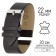 Watch strap, male, 22 mm, harness 75 mm, larynx 115 mm, leather, brown