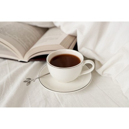 Coffee steam porcelain Magistro la Perle, 2 objects: a cup 100 ml, a saucer d = 11.5 cm, white color-9