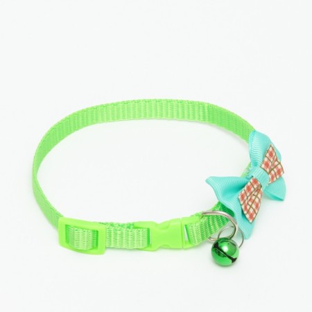 A collar with a bow "style", 33 x 1 cm, green-1