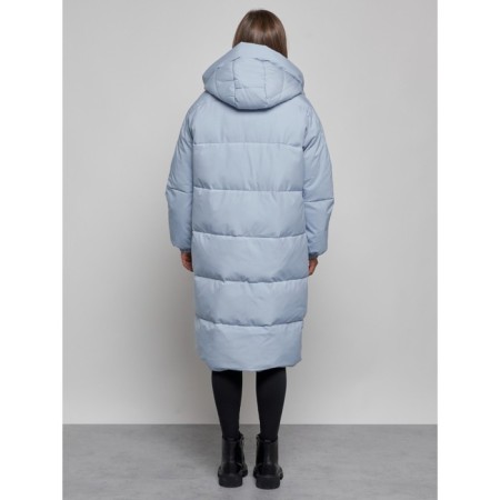 Coat insulated winter female, size 46, blue color-3