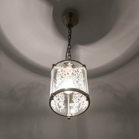 Suspended lamp Citilux "Versailles" CL408113, 19X19X40 cm, 1x75W, E27, brown color-4