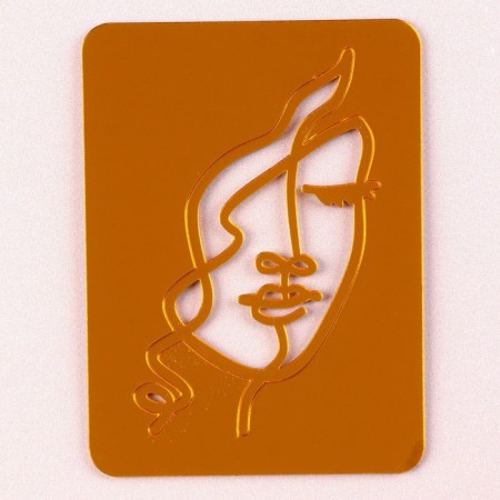 Decoration for the cake "Girl with curls", color gold