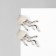 Earrings Metal "Medusa" miniature, white color