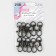 Metal carbine, 37 × 12 mm / 9 × 1.7 mm, 10 pcs, black nickel color