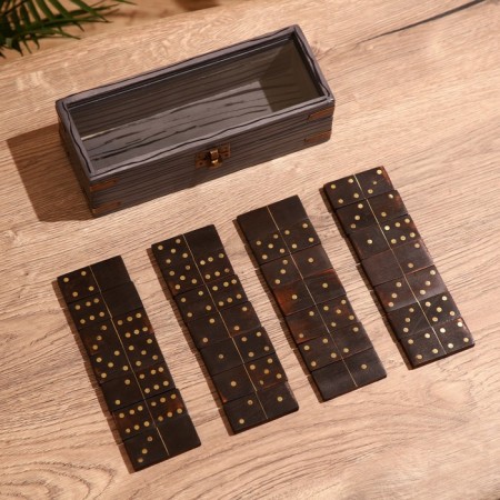 Game of board "Domino" in a casket 22x8.5x6.5 cm, mane-3