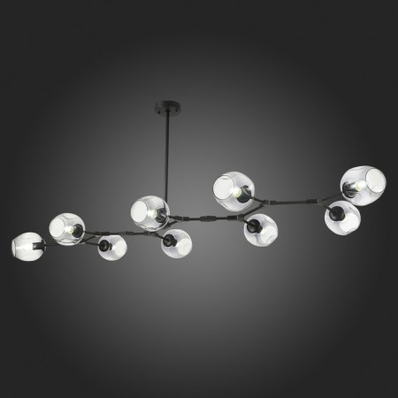 Suspended EVOLUCE lamp. Sle154843-09. Rametto. 9x40 watts, E27, 233x82x33 cm, black color-2