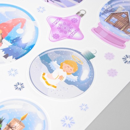New Year sticker interior color "Snow Balls" 30x40 cm-3