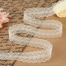 Capricon lace, 30 mm × 10 ± 1 m, milk color
