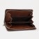 Male purse with lightning, department for bills, for cards, for coins, brown color