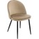 STULL OF A METAL CARCAS DODO Metal/velor, black/dark beige 48x54x77 cm
