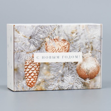 Folding box "Snow balls", 14 x 10 x 5 cm, new year-1
