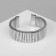 Bracelet Metal "relief" wide, 2 cm, color silver