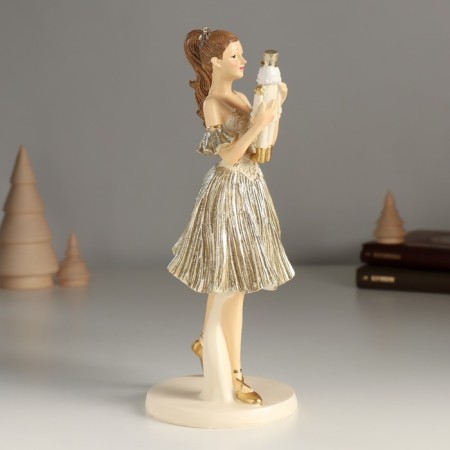 Polystone souvenir "Girl dancing with a Nutcracker" 9x8.5x22 cm-3