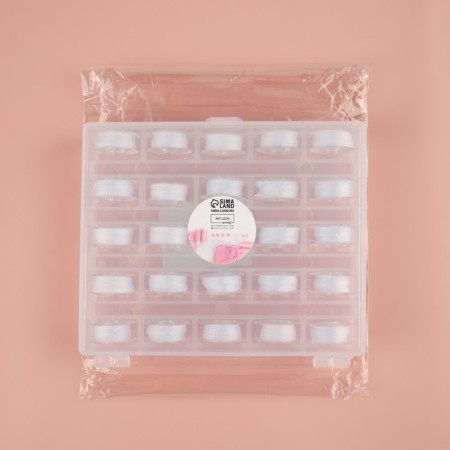 A set of rumps with threads, in the organizer, d = 20 mm, 25 pcs, white color-6