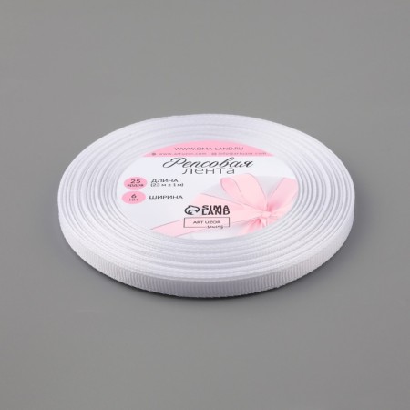 Republic tape, 6 mm, 23 ± 1 m, white color No. 01-1