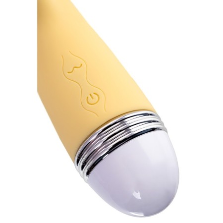 Vibrator Flovetta by Toyfa Aster with a clitoral stimulator, silicone, 22 cm, yellow color-5