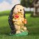 Garden figure "Hedgehog with a bouquet" 26x18x12cm