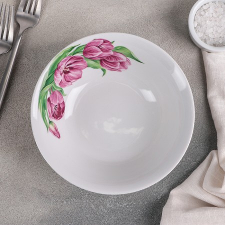 Pink Tulips salad bowl, 570 ml, d = 17.5 cm-1