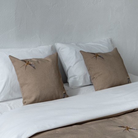 Set: a bedspread with pillowcases "Mary", size 230x250 cm, 45x45 cm - 2 pcs, color beige -brown-2