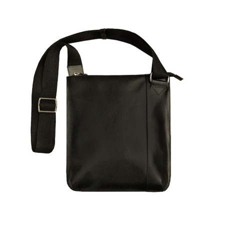 Male bag, lightning department, 1 external pocket, adjustable belt, black color-1