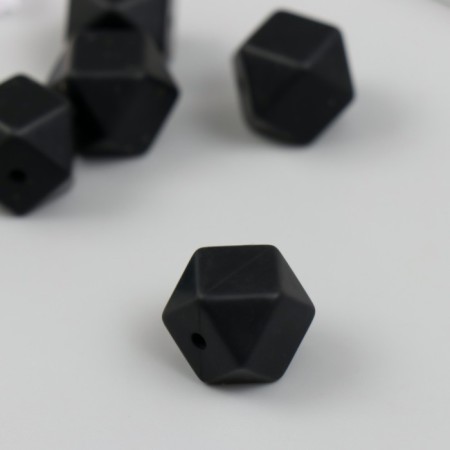 Busina silicone "polyhedron" black d = 1.4 cm