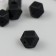 Busina silicone "polyhedron" black d = 1.4 cm