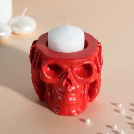 Skull Silence Cloth 7*10cm Red-6