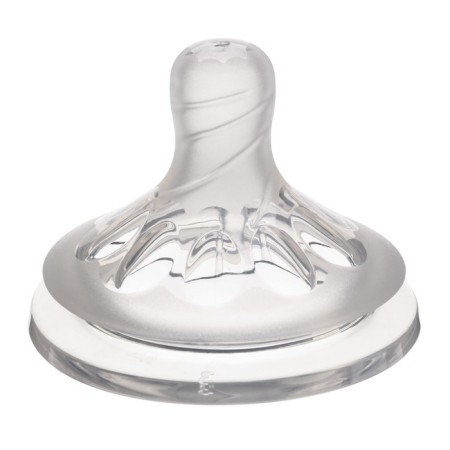 Nipple for a bottle, +6 months (x), Natural, wide throat 50mm., Physiological No. 4-5