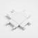 Connector ultra-shaped x-shaped white 4.6x4.6x0.6 cm