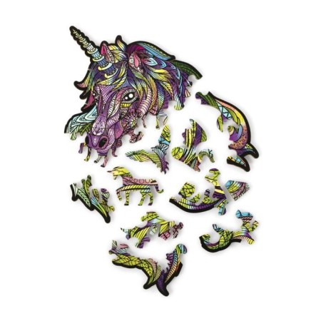 Wooden puzzle "Unicorn: violet wind", 16 × 17 cm-2