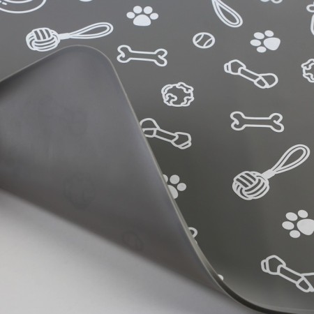 Silicone rug for a bowl "Pattern", 30x40 cm, gray-2