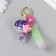A keychain plastic with a carbine, a strap of "balloon" water with colors 4.5x4.5x7 cm