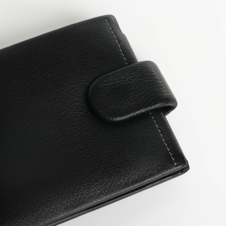 Male purse on the button, black color-2