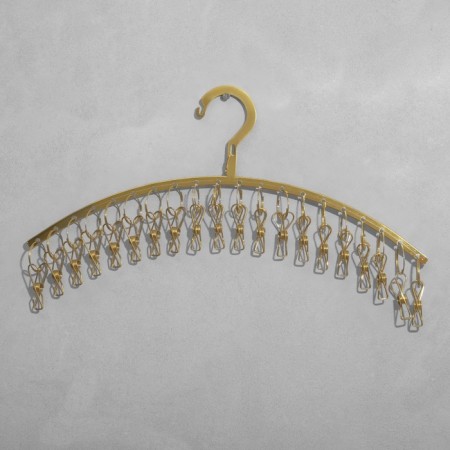Ban for accessories 20 clothespins, 43.2 × 24 cm, color gold-1