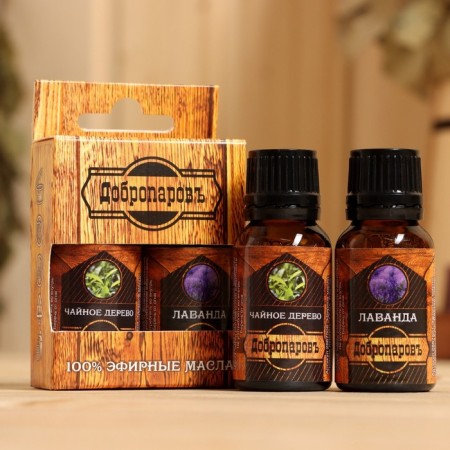 A set of essential oils 2 pcs "lavender, tea tree" 17 ml