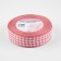 Decorative tape "Goose foot", 25 mm, 9 ± 0.5 m, pink/white color