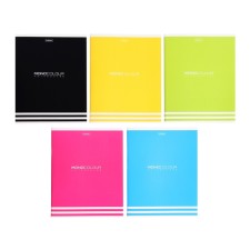 A notebook of 96 sheets in the Monocolor cage, cover coated cardboard, matte lamination, embossing, an offset block 65g/m2, mix