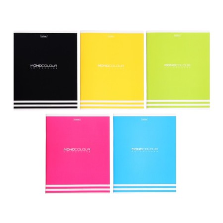 A notebook of 96 sheets in the Monocolor cage, cover coated cardboard, matte lamination, embossing, an offset block 65g/m2, mix