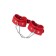 Pecado BDSM bracelets, mini with rounded corners, genuine leather, red