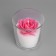 Candle in a glass "Pion", with decor