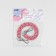 A chain for a bag, with carbines, plastic, 23 × 17 mm, 30 cm, dusty rose/silver color