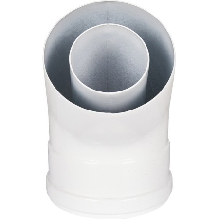 The chimney element Rommer RCA-6010-000045, divert is dialing, d = 60/100 mm, 45 °-1