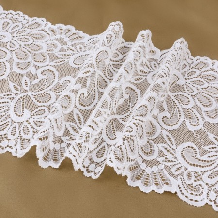Lace elastic fabric, 185 mm × 2.7 ± 0.5 m, white color-2