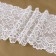 Lace elastic fabric, 185 mm × 2.7 ± 0.5 m, white color