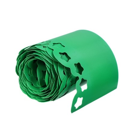 Border tape, 0.2 × 9 m, thickness 1.2 mm, plastic, curly, green, Greengo-5