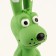 Bruttail toy for dogs from latex "Dog", 17 cm, green