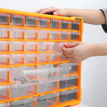 Storage system DEKO DKTB12, 44 drawers, 500 x 160 x 390 mm-3