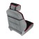 Nabbage on the front seat, velor, size 55 x 150 cm, black with red kant