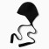 Women's cap with rabbit hair, pr 56 cm, black